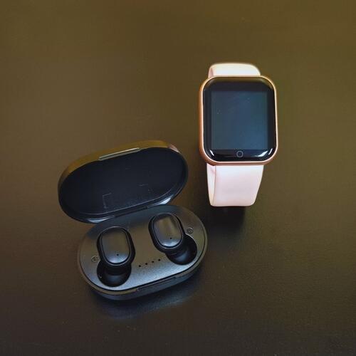 Kit Smartwatch D20S 2024 + Fone Airdots TWS Bluetoorth