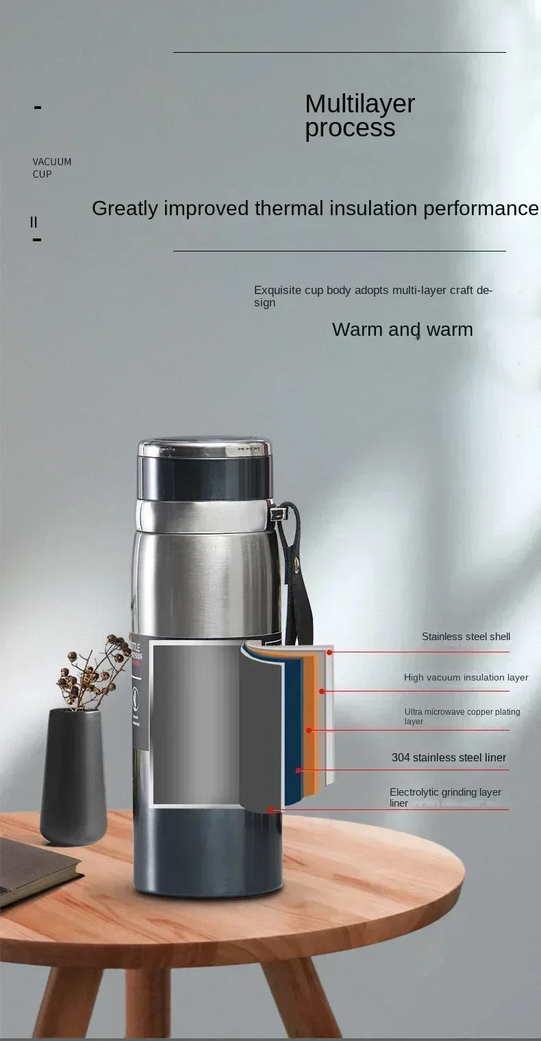 Garrafa térmica para água fria e quente