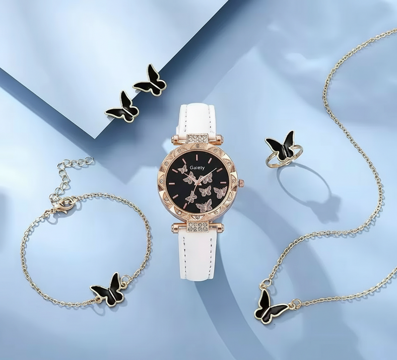 Kit Feminino 6 Peças Gaiety Borboletas - Elegância e Luxo