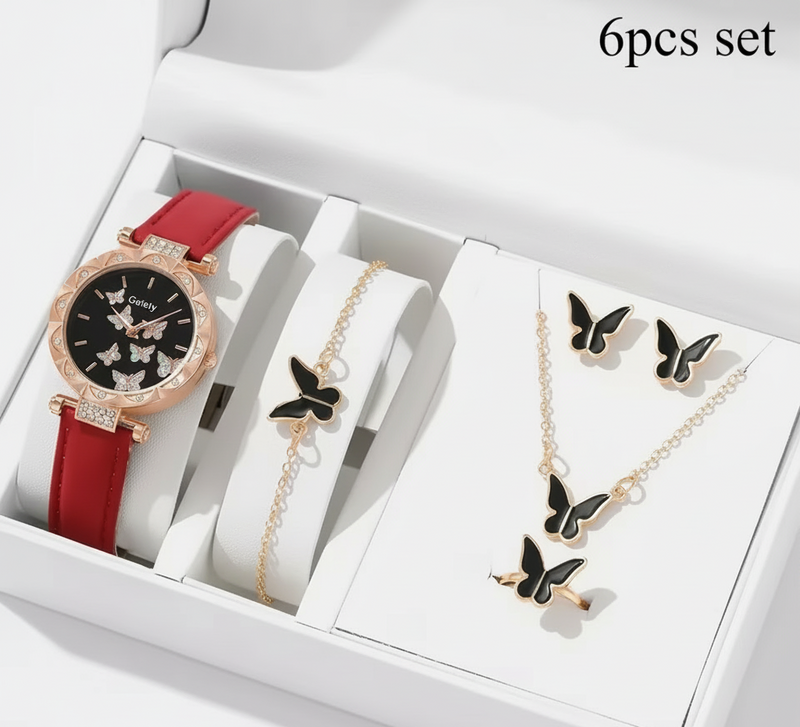 Kit Feminino 6 Peças Gaiety Borboletas - Elegância e Luxo